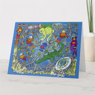 Crush design, sur une carte de voeux.