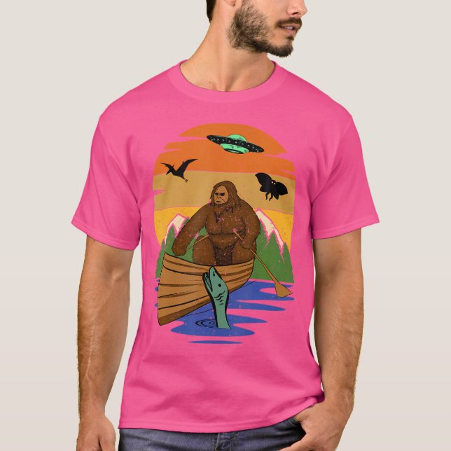 Cryptid River Bigfoot Tshirt Avec Ufo Sea Creator (Devant)
