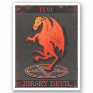 Cryptid Tarot Thème Jersey Devil Sticker