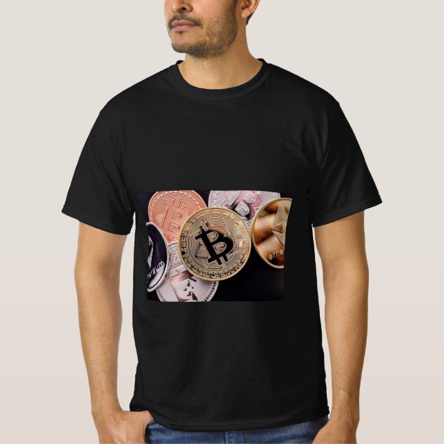 Crypto King : T-shirt Bitcoin & Blockchain (Devant)