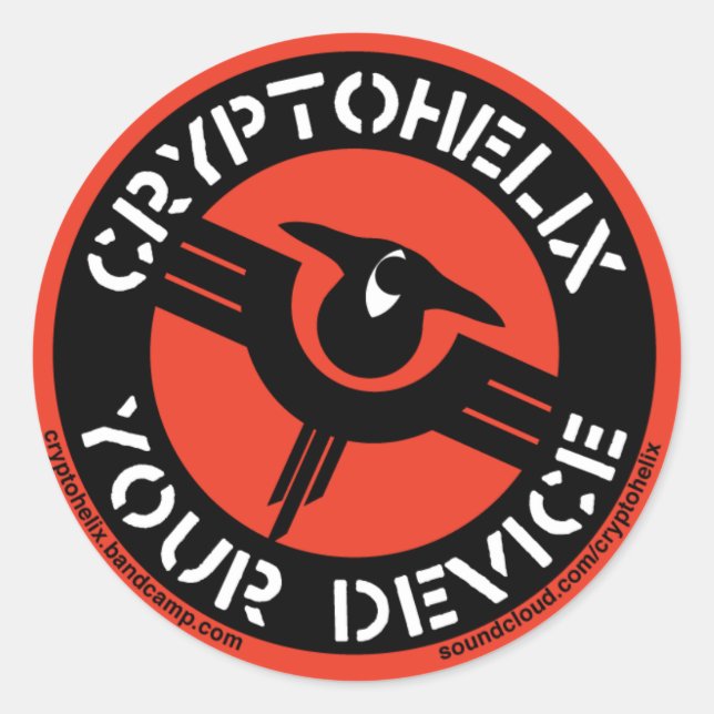 Cryptohelix - Votre appareil - Stickers (RED) (Devant)