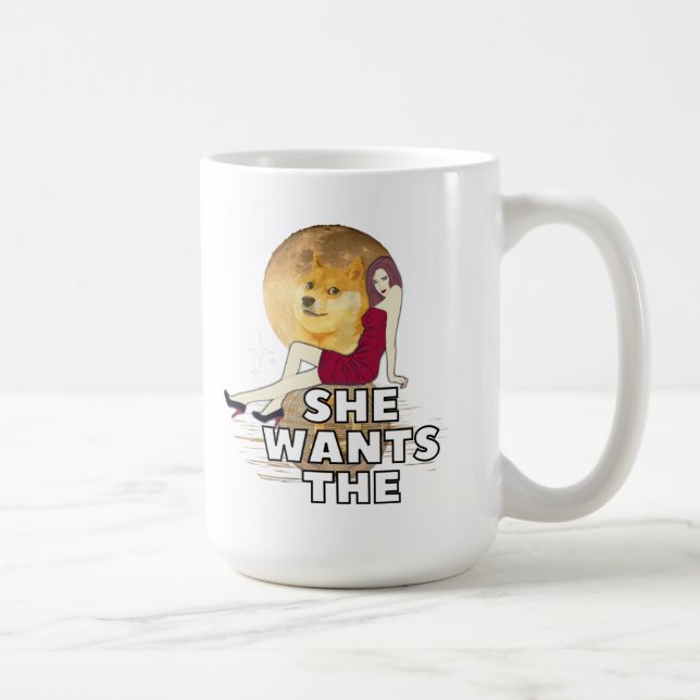 Cryptomonnaie Elle Veut Dogecoin Café Mug (Droite)