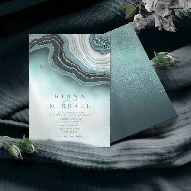 Crystal Agate Mariage Turquoise ID825 (Créateur téléchargé)