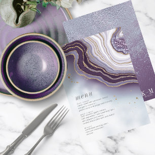 Crystal Agate Menu Mariage Amethyst ID825