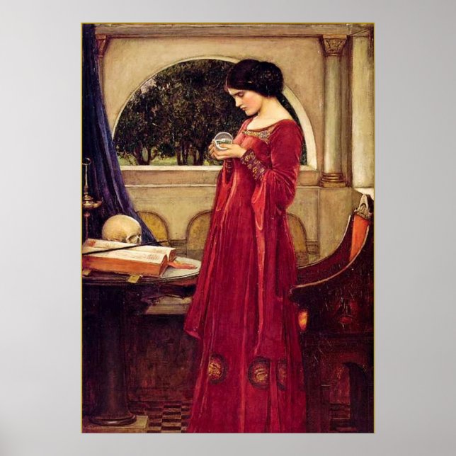 Crystal Ball John Waterhouse Pré Raphaelite Poster (Devant)