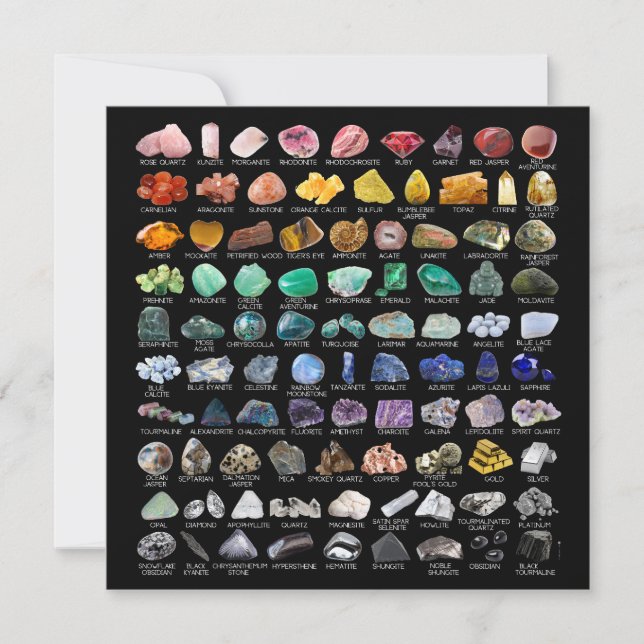 Crystal Collection Rainbow Rocks Carré Card (Devant)