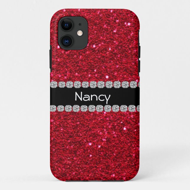 Crystal & DIAMOND REGARDE RUBY RED IPHONE 5 Coque (Dos)