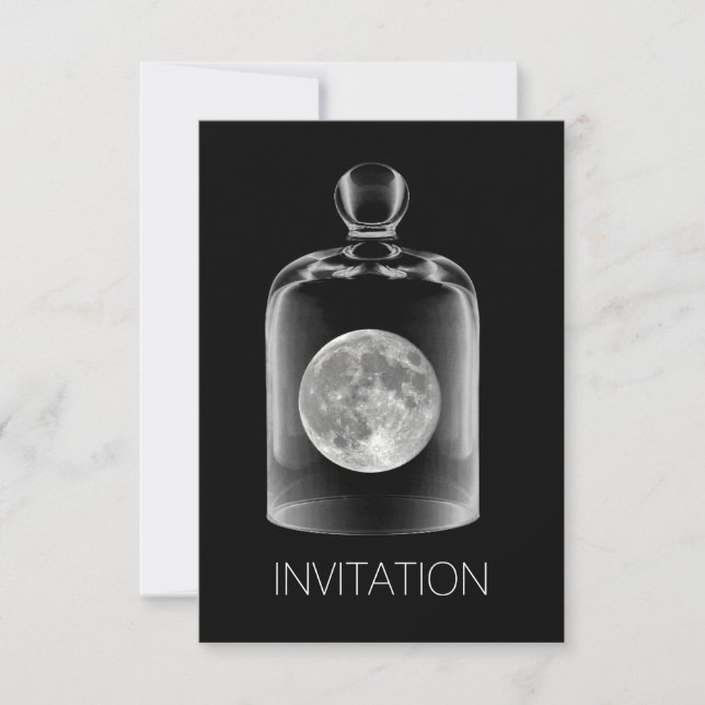 Crystal Glass Moon Night Club Vip Invitation (Devant)