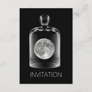 Crystal Glass Moon Night Club Vip Invitation