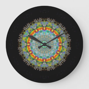 Crystal Mandala Horloge murale