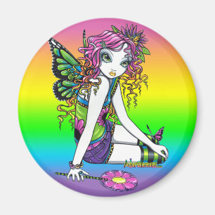 "Crystal" Rainbow Candy Fairy Art Magnet