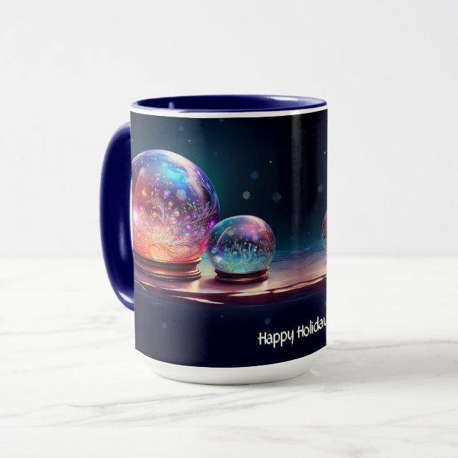 Crystal Snowballs Christmas Holiday Mug (Devant gauche)