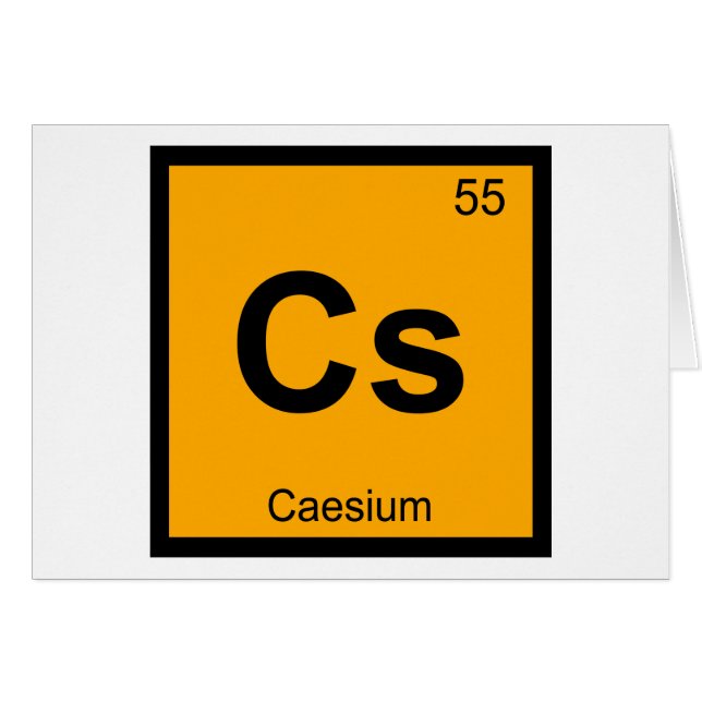 Cs - Chimie du Césium Symbole du tableau périodiqu (Devant horizontal)