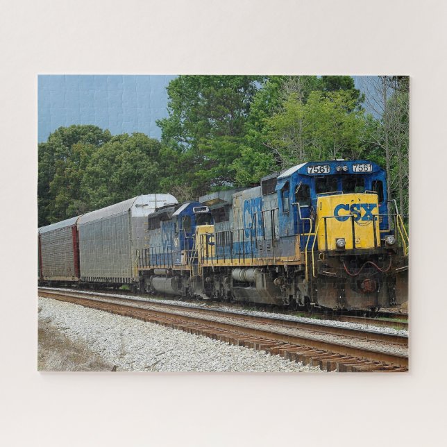 CSX arrière - plan de train diesel Jigsaw Puzzle (Horizontal)