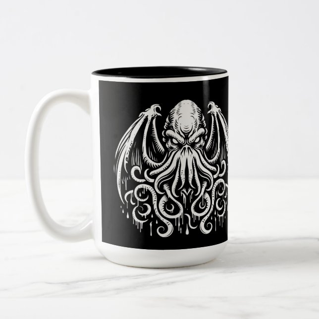 Cthulhu Mug à café à deux tons (Gauche)