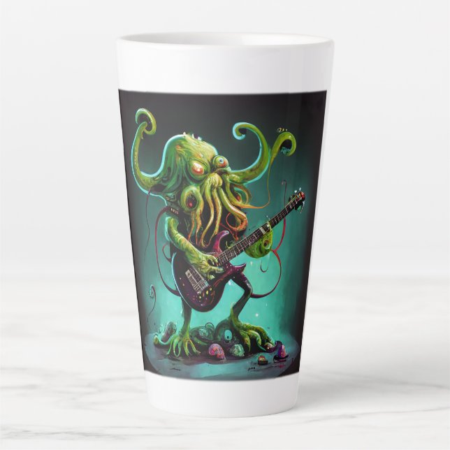 Cthulhu Rock 'n Roulez Latte Mug (Devant)