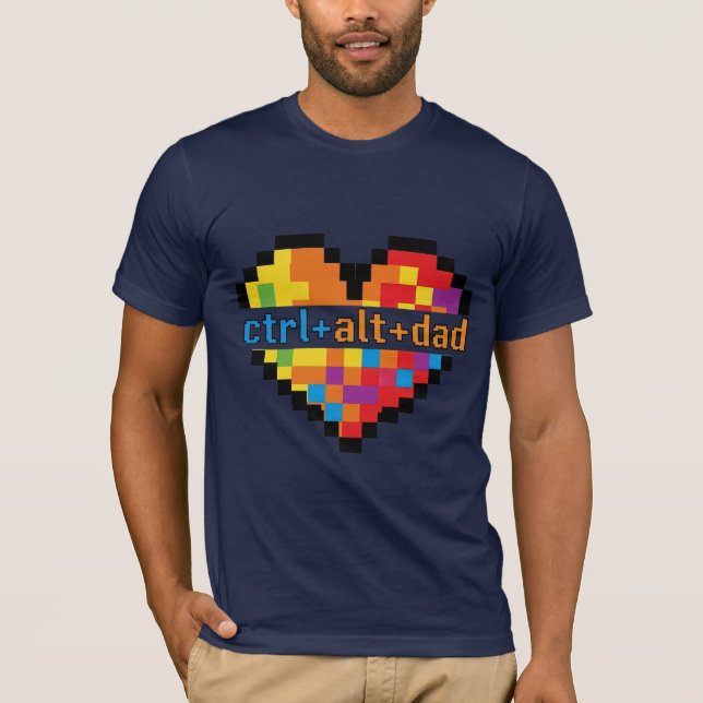 ctrl + alt + dad Geek Dad T-Shirt (Devant)