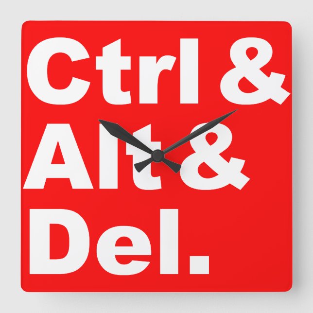 CTRL et alt et horloge murale de Del (Recto)