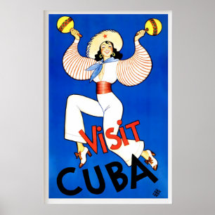 Cuba Amérique du Sud La Havane Affiche de voyage m