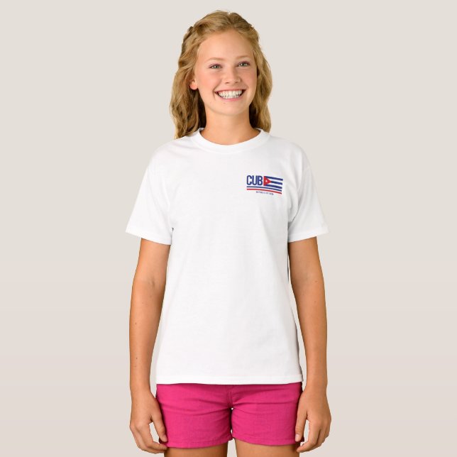 Cuba ISO Code Alpha 3 design T-shirt (Devant entier)
