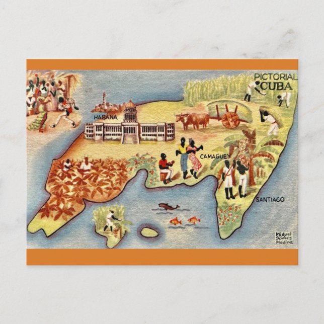 Cuba - La vue d'un artiste Carte postale (Devant)