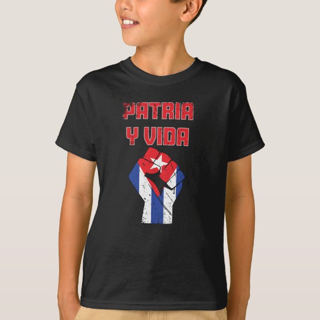 Cuba Patria Y Vida - T-shirt enfant pavillon cubai (Devant)