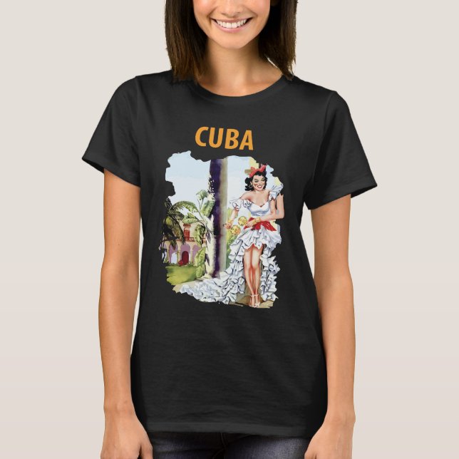 Cuba T-Shirt de danseuse vacances voyage (Devant)