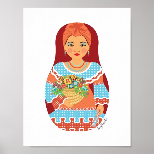 Cuban Sienna Matryoshka Poster (Devant)