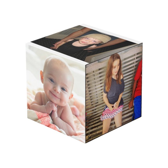 Cube fait sur commande en photo avec l'image et (Angle devant)