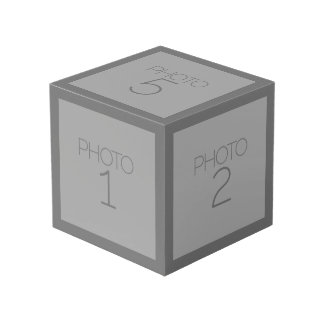 Cube Photo 5 Collage photo avec frontière grise de charbon so