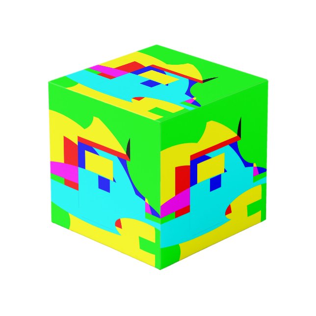 Cube Photo Abstrait (Angle devant)
