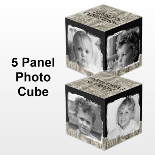 Cube Photo Ajouter 4 images famille rustique gris noir photo