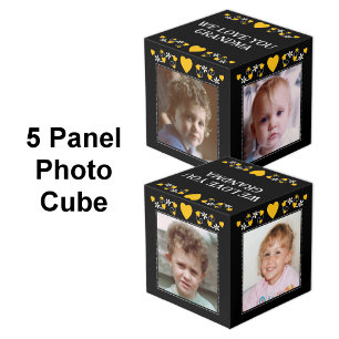 Cube Photo Ajouter 4 images que nous vous aimons grand-mère n