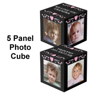 Cube Photo Ajouter 4 images que nous vous aimons grand-mère r