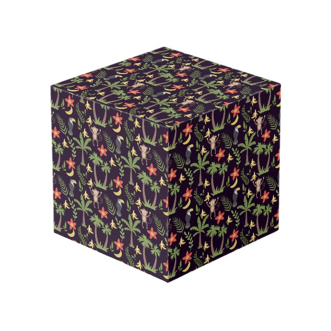 Cube Photo Animaux tropicaux singes motifs sans soudure & mac (Angle devant)