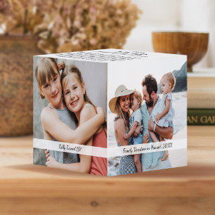 Cube Photo Année pleine de souvenirs Collage photo et faits s