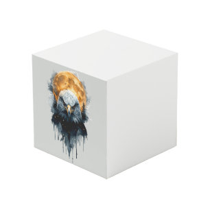 Cube Photo Aquarelle majestueuse de l'aigle américain sous la