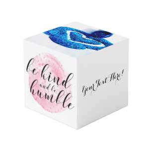 Cube Photo Aquarelle, soyez gentil et humble