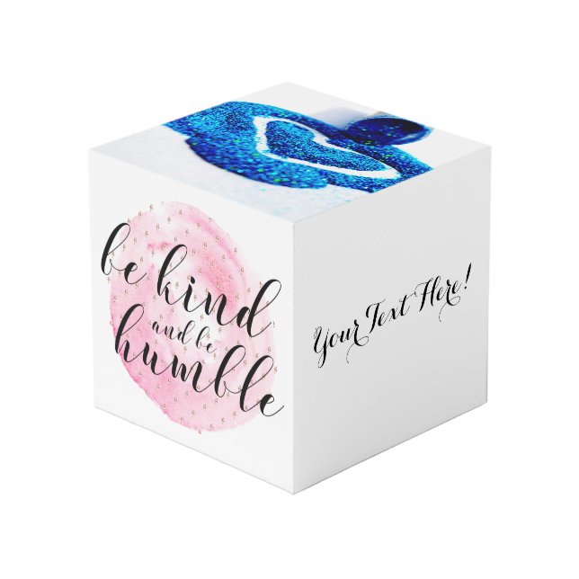Cube Photo Aquarelle, soyez gentil et humble (Angle devant)