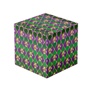 Cube Photo Arrière - plan de bijoux Mardi Gras
