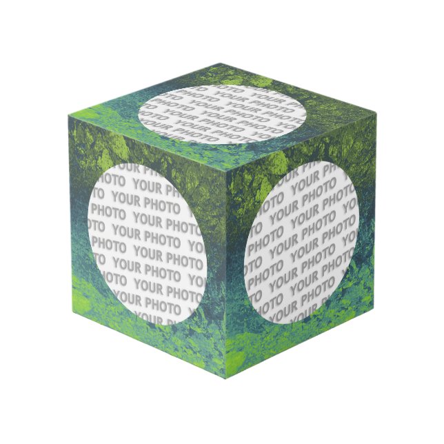 Cube Photo Arrondi en Carré Frame splatz 5 + votre photo (Angle devant)