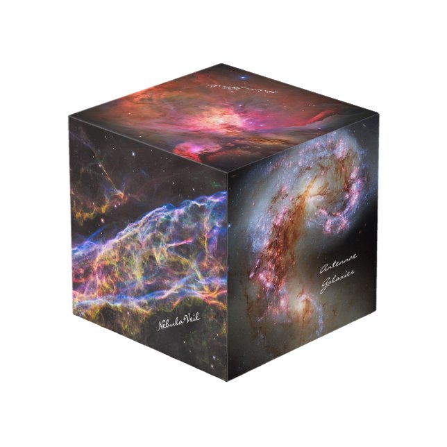 Cube Photo Astronomie & Whirpool Galaxy Spiral, Nebula Veil (Angle arrière)