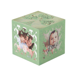 Cube Photo "Ayez une joyeuse St. Patrick's Day" Shamrock Fram
