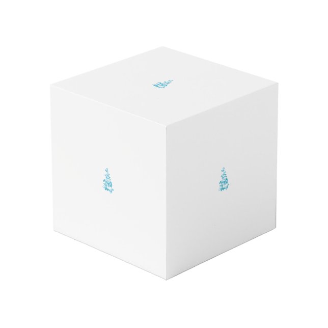 Cube Photo Ball Blue, Medium Turquoise design décoratif (Angle devant)