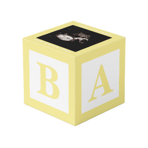 Cube Photo Bébé Bloc Sonogramme Grossesse Faire-part Photo