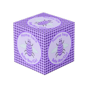 Cube Photo Bébé mou Bee Genre Révéler Neutre Personnalisé