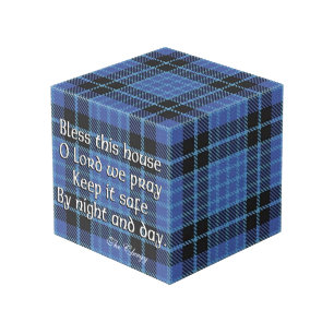 Cube Photo Bénédiction écossaise de Chambre de tartan de