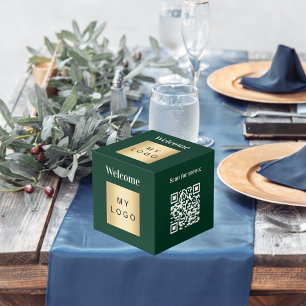 Cube Photo Bienvenue logo de l'entreprise QR code table de me