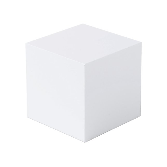 Cube Photo Blanc fantôme (Angle devant)