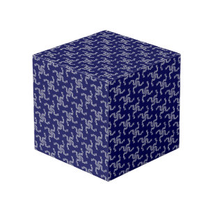 Cube Photo Bleu Jardin de Noël, Décor de Noël, Noël